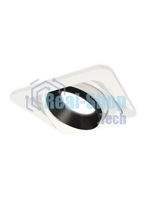 Комплект встраиваемого поворотного светильника Ambrella light XC7658021 SWH/PBK белый песок/черный полированный MR16 GU5.3 (C7658, N7031)