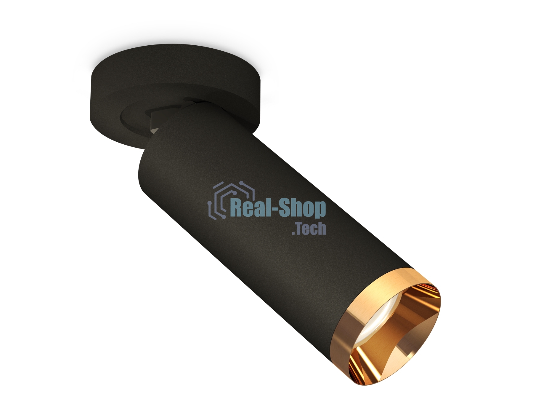 Светильник Ambrella Light XM6343204 SBK/PYG черный песок/золото желтое полированное MR16 GU5.3  (A2229, C6343, N6134)