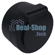 Ovivo Розетка с/з с крышкой, IP54, ОУ, ИксВан (xONE), черный, 406-250000-249