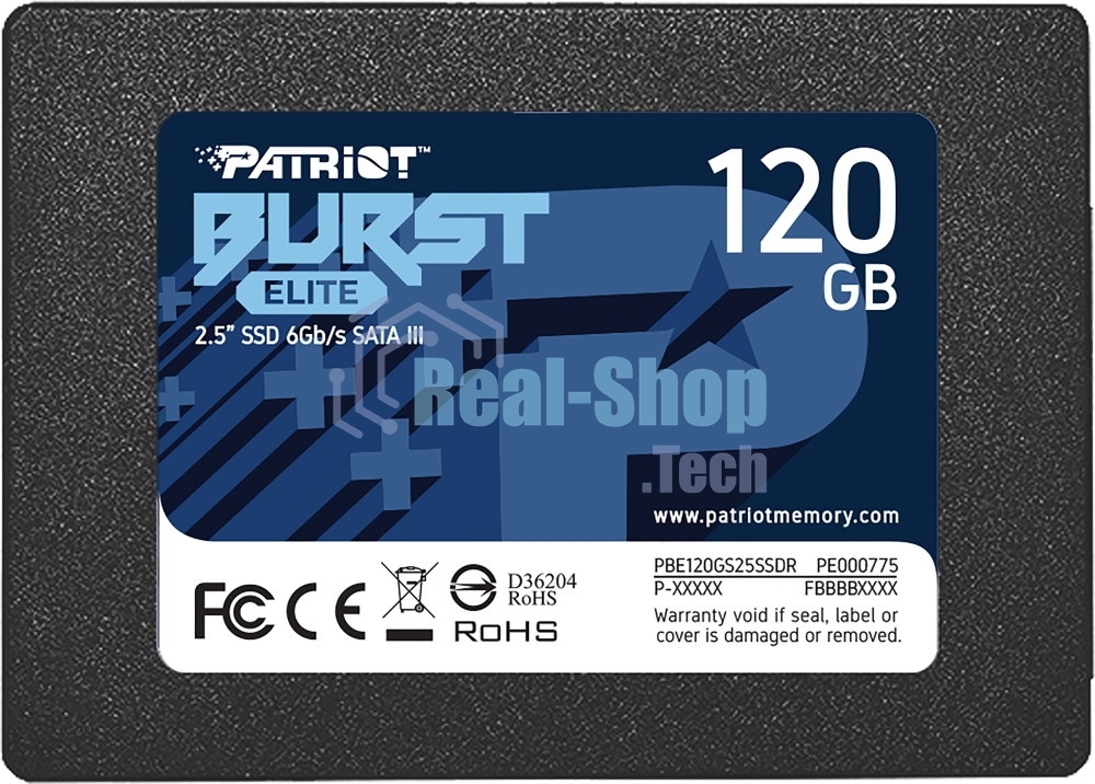 Накопитель SSD Patriot Burst Elite, 120Gb, SATA, 2.5