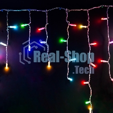 Гирлянда Neon-night Айсикл (бахрома) светодиодный, 4,8 х 0,6 м, прозрачный провод, 230 В, диоды RGB, 176 LED