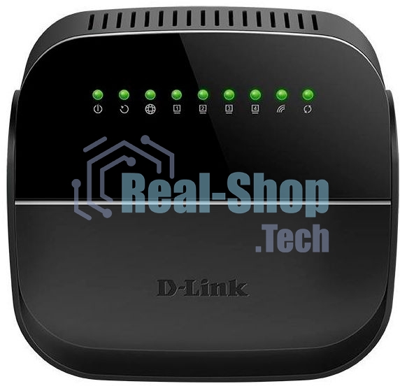 Роутер беспроводной D-Link DSL-2640U/R1A ADSL2+ черный ANNEX А