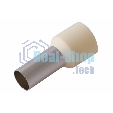 Наконечник штыревой втулочный Rexant изолированный F-12 мм 16 мм² (НШВи 16-12) слоновая кость