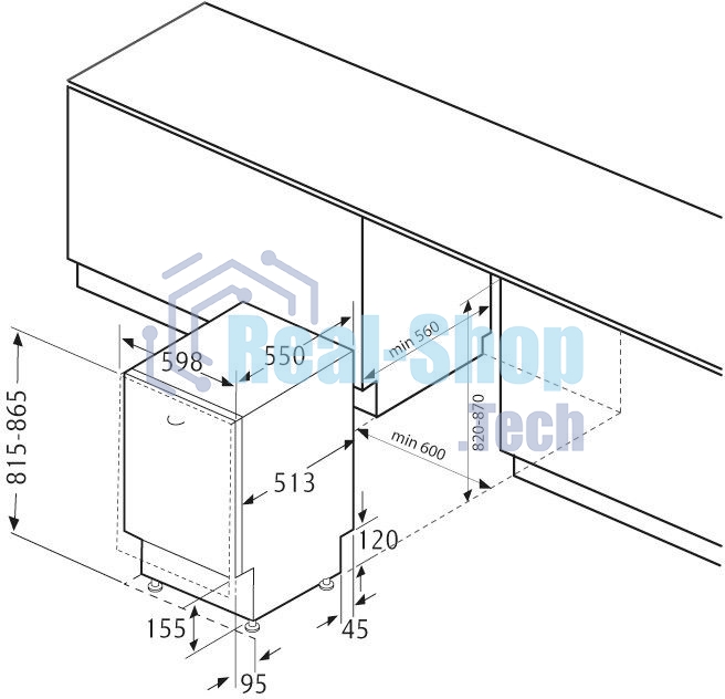Встраиваемая посудомоечная машина Krona DELIA 60 BI