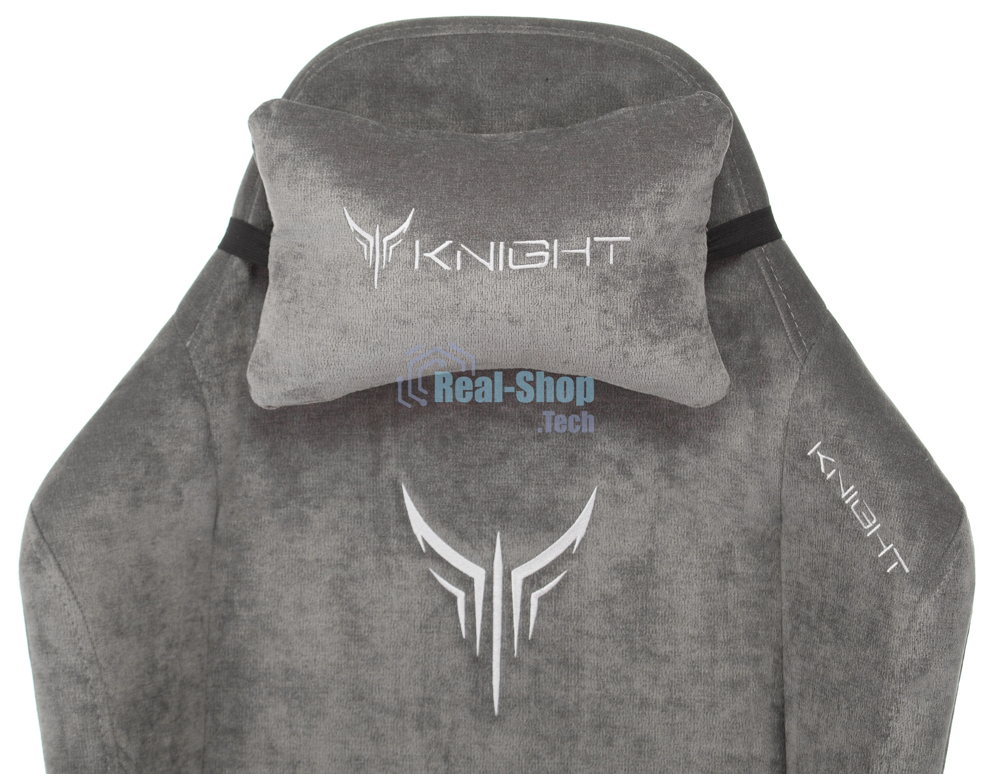 Кресло игровое Бюрократ Knight N1 Fabric серый Light-19 с подголов. крестовина металл