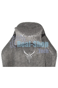 Кресло игровое Бюрократ Knight N1 Fabric серый Light-19 с подголов. крестовина металл