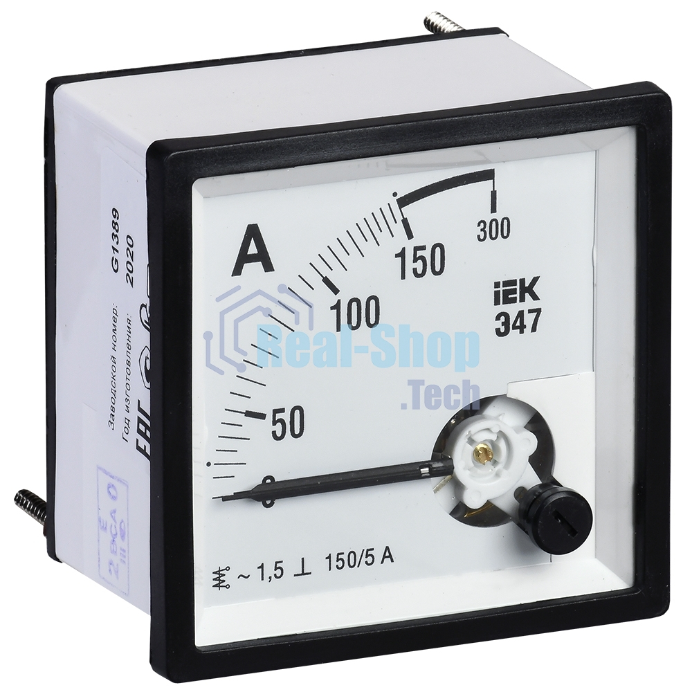Амперметр Э47 72х72мм 150/5А кл. точн. 1.5 ИЭК IPA10-6-0150-E