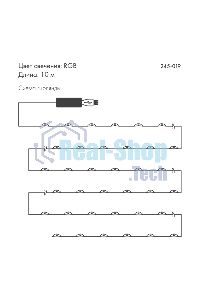 Гирлянда смарт Нить из росы с крупными светодиодами 10м, 100LED RGb, IP20, прозрачный провод, USB