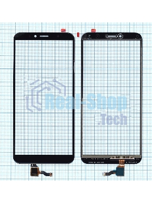 Сенсорное стекло (тачскрин) для Huawei Honor 7A Pro Y6 2018, черное