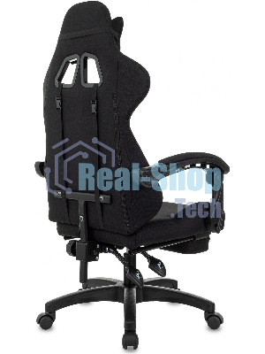 Кресло Zombie Shadow черный/серый, ткань, подставка для ног