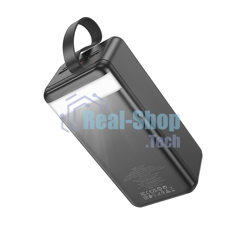 Портативный аккумулятор Hoco J123C, 60000мА·ч, 3A, с дисплеем, черный