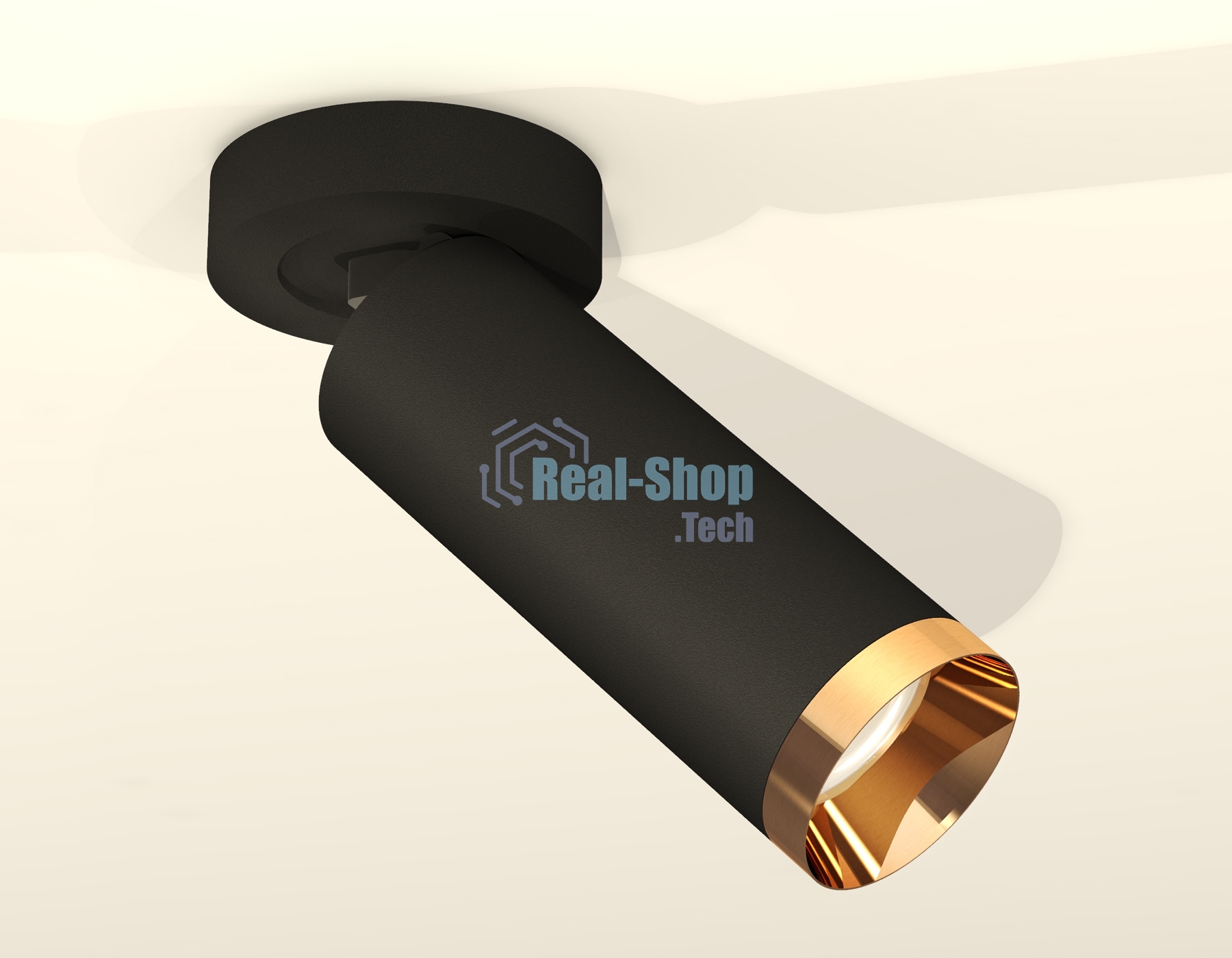 Светильник Ambrella Light XM6343204 SBK/PYG черный песок/золото желтое полированное MR16 GU5.3  (A2229, C6343, N6134)