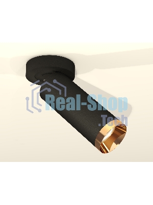 Светильник Ambrella Light XM6343204 SBK/PYG черный песок/золото желтое полированное MR16 GU5.3  (A2229, C6343, N6134)