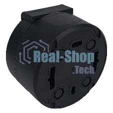 Ovivo Розетка с/з с крышкой, IP54, ОУ, ИксВан (xONE), черный, 406-250000-249