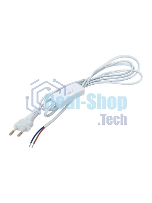 Шнур EKF ASB-610 для бра с выключателем 2м 2х0.5кв.мм