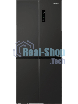 Холодильник Maunfeld MFF192NFSB01 Inverter черная сталь трехкамерный 334/184л морозилка снизу, No Frost, Side by Side