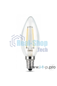Лампа светодиодная LED Gauss Filament Свеча E14 9W 680lm 2700К 1/10/50