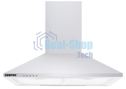 Вытяжка каминная Centek СТ-1820-60 белый, 60 см, 800 куб. м/ч, 55 дБ