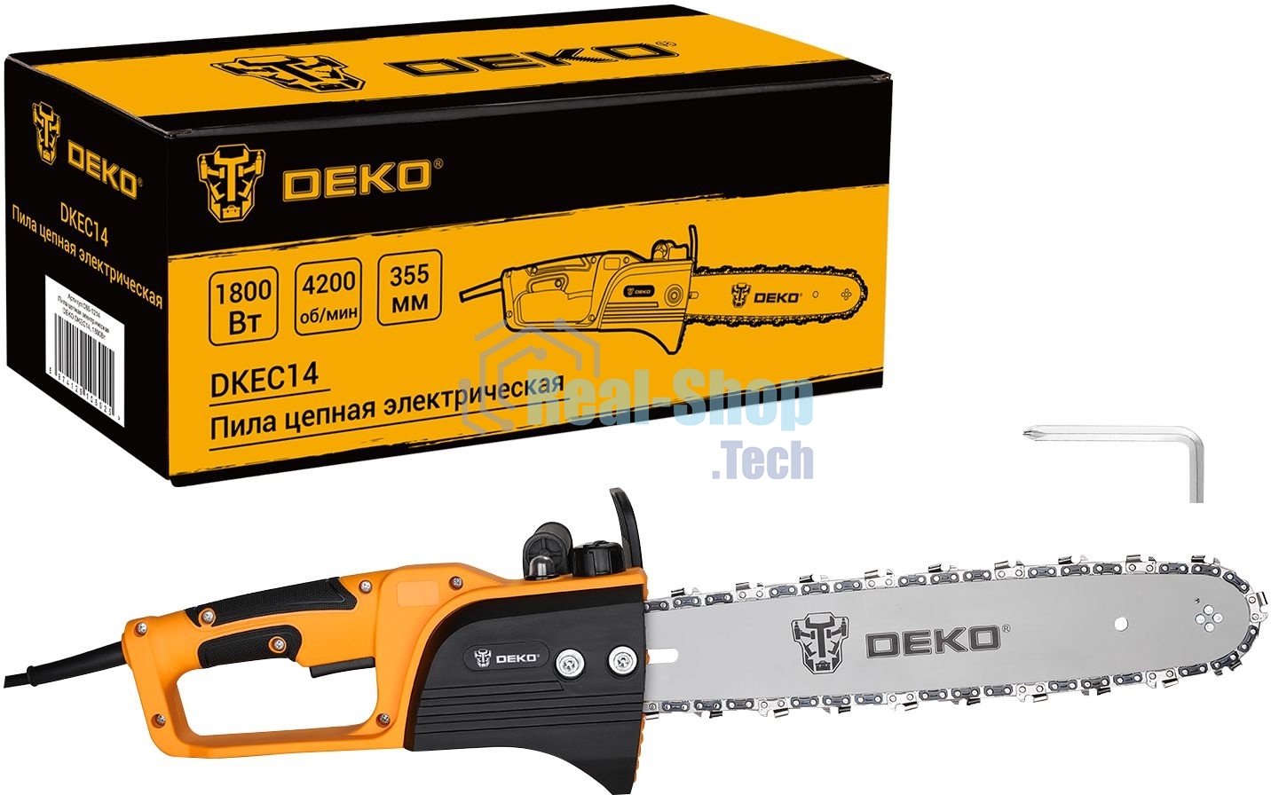 Пила цепная электрическая DEKO DKEC14, 1800Вт [065-1214] 