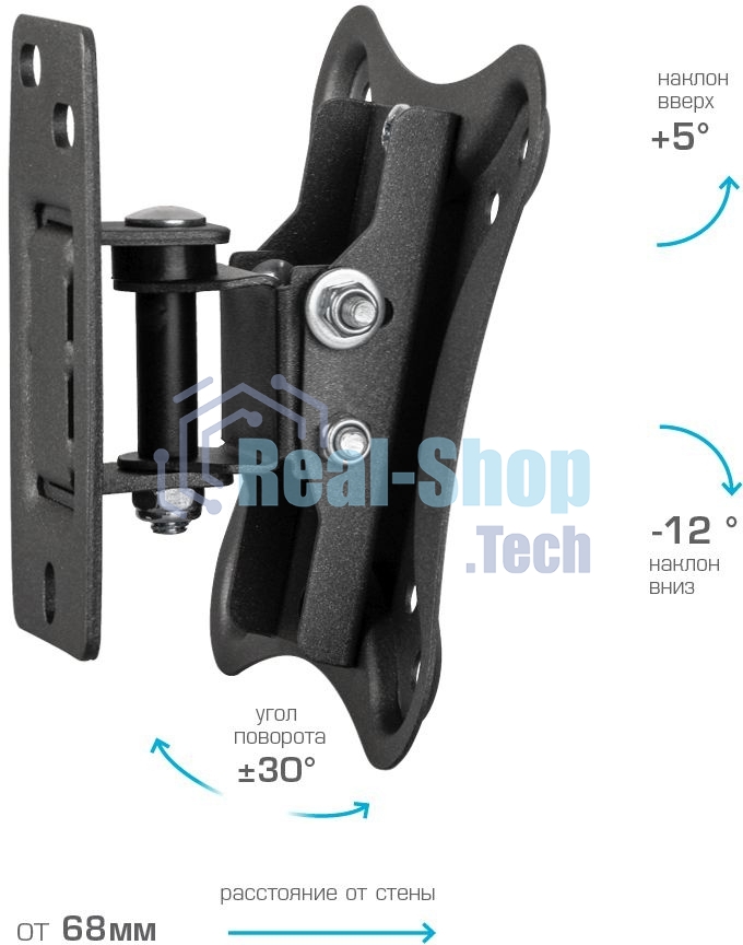 Кронштейн для телевизора Kromax CORBEL-1 черный 10