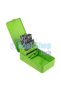 Набор сверл по металлу Сибртех, 1-13 мм (через 0,5 мм), 25 шт., HSS, в металлической коробке