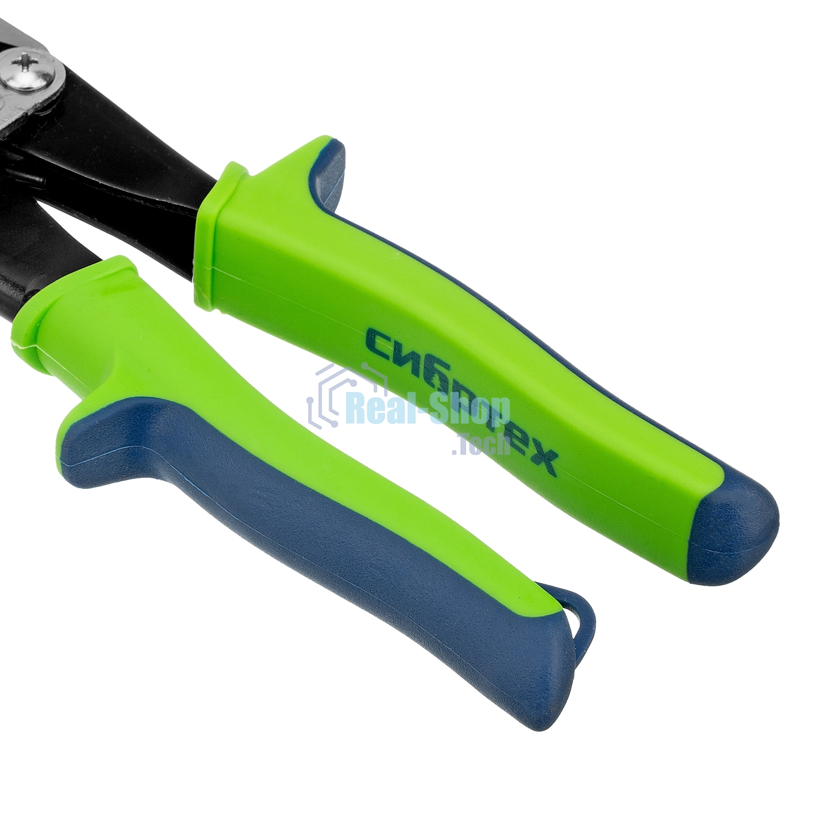 Ножницы по металлу Сибртех, 250 мм, прямой рез, сталь С55,двухкомпонентные рукоятки