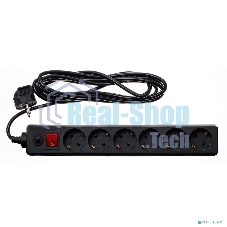 Сетевой фильтр Buro 600SH-16-3-B 3 м, 6 розеток, черный, коробка