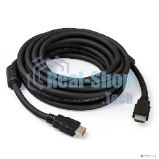 Кабель HDMI Exegate EX287725RUS EX-CC-HDMI2-5.0F (19M/19M, v2.0, 5м, 4K UHD, Ethernet, ферритовые кольца, позолоченные контакты)