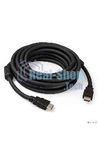 Кабель HDMI Exegate EX287725RUS EX-CC-HDMI2-5.0F (19M/19M, v2.0, 5м, 4K UHD, Ethernet, ферритовые кольца, позолоченные контакты)