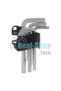 Набор ключей имбусовых Сибртех HEX, 1,5-10 мм, CrV, 9 шт.