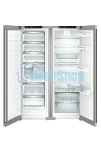 Холодильник Liebherr Комбинация XRFsf 5240-22 001(SFNsfd 5247-22 001+ SRsfd 5220-22 001) серебристый двухкамерный 412/262л морозилка сбоку, Side by Side