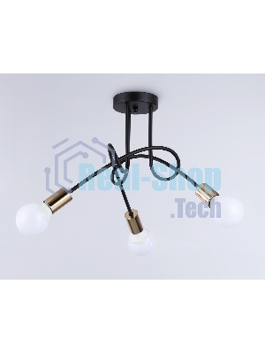 Светильник Ambrella light TR80415/3 BK/GD черный/золото E27/3 max 60W D670*370