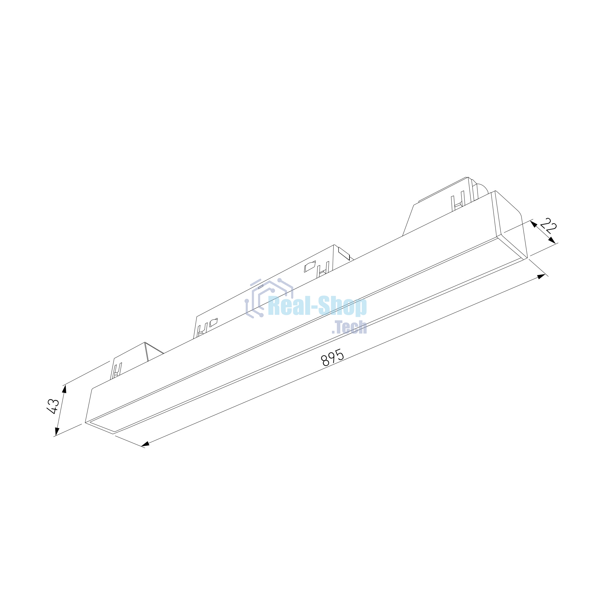 Трековый светильник Slim Magnetic L02 30W 3000K (черный) 85034/01