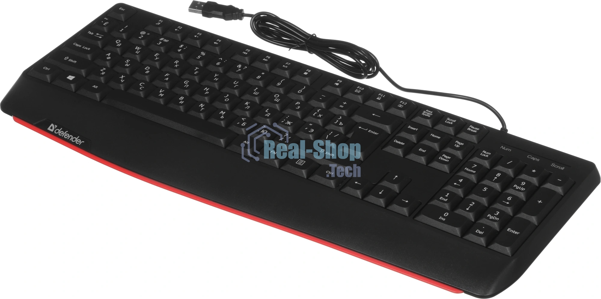 Клавиатура проводная Defender Atom HB-546, USB, черный