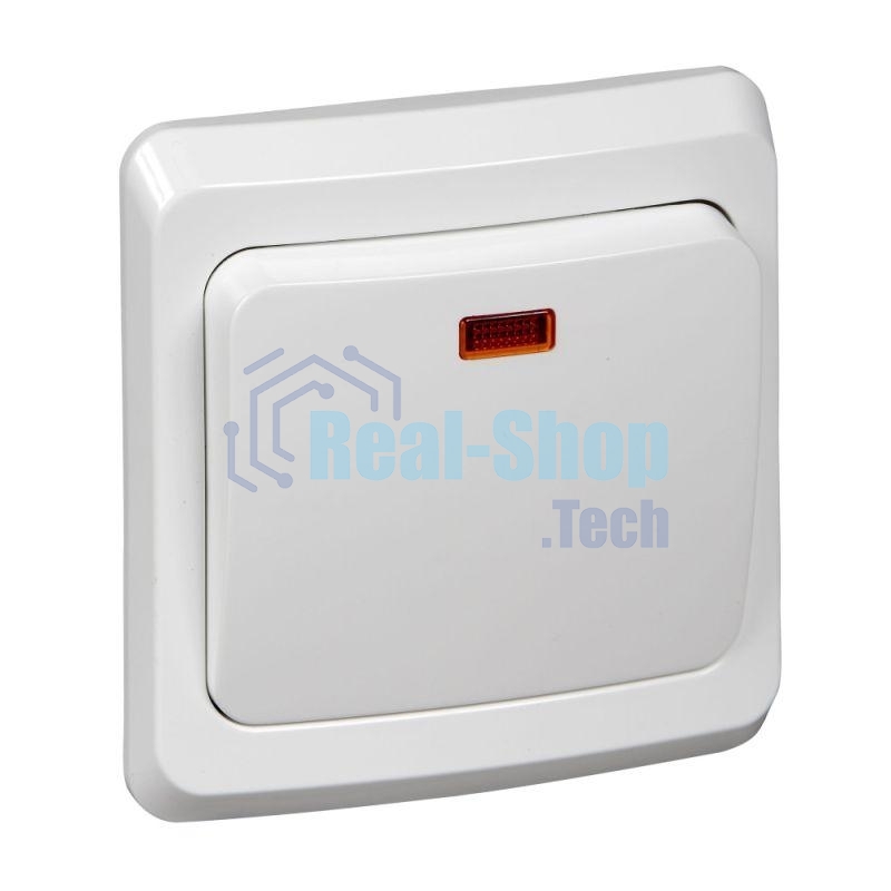 Выключатель 1-кл. СП Этюд 10А IP20 с индик. белый SchE BC10-005B