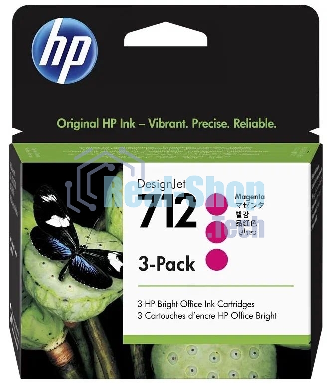 Картридж струйный HP 712 3ED78A пурпурный x3упак. (29мл) для HP DJ Т230/630