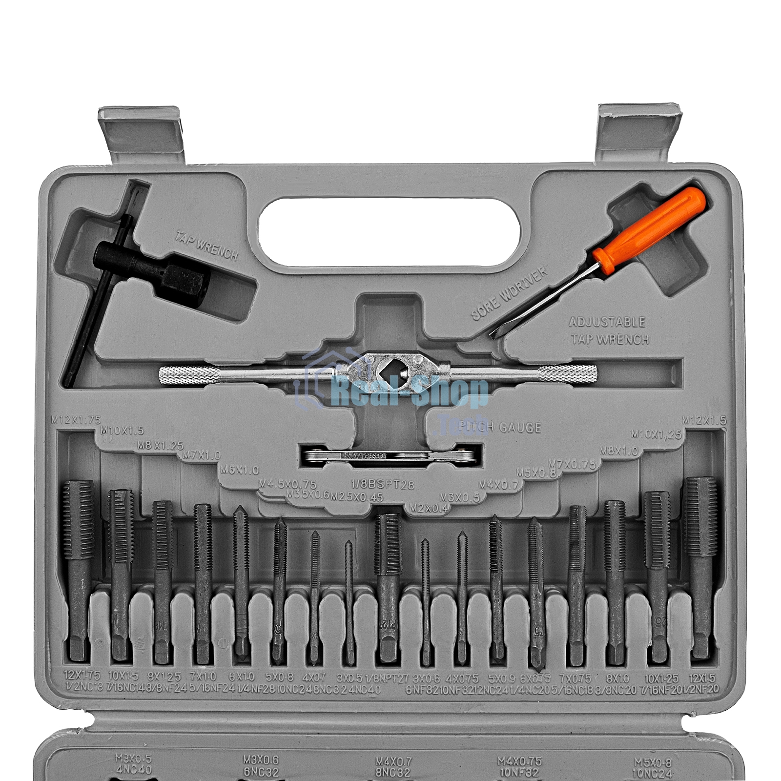 Набор метчиков и плашек Sparta м3-м12 40 предметов в пластиковом кейсе