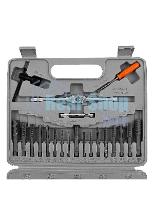 Набор метчиков и плашек Sparta м3-м12 40 предметов в пластиковом кейсе