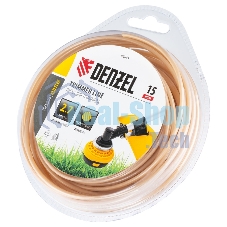 Леска для триммера Denzel армированная алюминием круглая, 2,7мм х 15м, блистер ALUFLEX