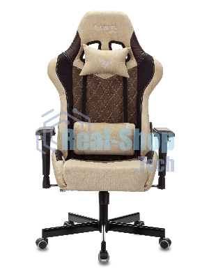 Кресло игровое Бюрократ VIKING 7 KNIGHT BR FABRIC коричневый текстиль/эко.кожа крестовина металл/пластик