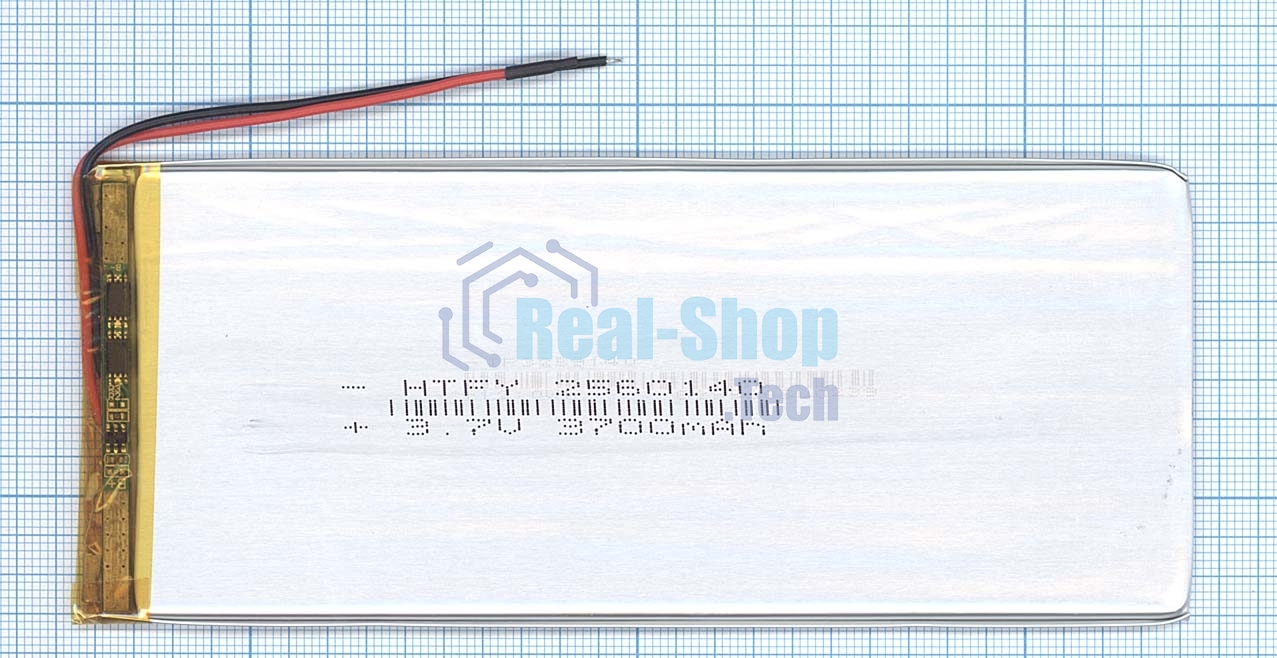 Аккумулятор Li-Pol (батарея) 2.5*60*140мм 2pin 3.7V/3700mAh