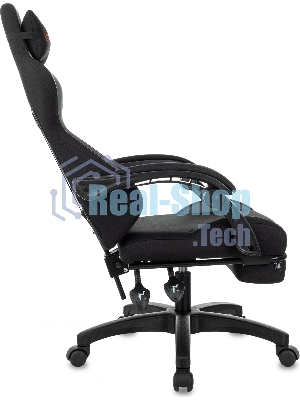 Кресло Zombie Shadow черный/серый, ткань, подставка для ног