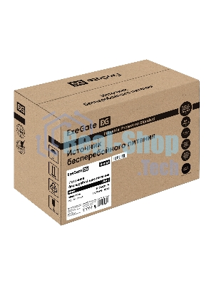 ИБП ExeGate Smart LB-600.LCD.AVR.4C13 (600VA/360W, LCD, AVR, 4*C13, батарея 12V 7.2Ah, Black)