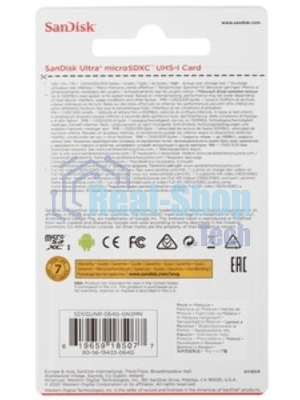 Флеш карта microSD 64Gb SanDisk microSDXC Class 10 Ultra UHS-I 100Mb/s