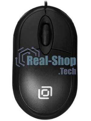 Мышь проводная Oklick 105S черный, 800 dpi, USB, кнопки - 3