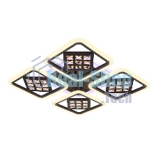 Светильник Ambrella light FA287/4 CF/TI кофе/янтарь 116W 750*750*80 (ПДУ РАДИО 2.4G)