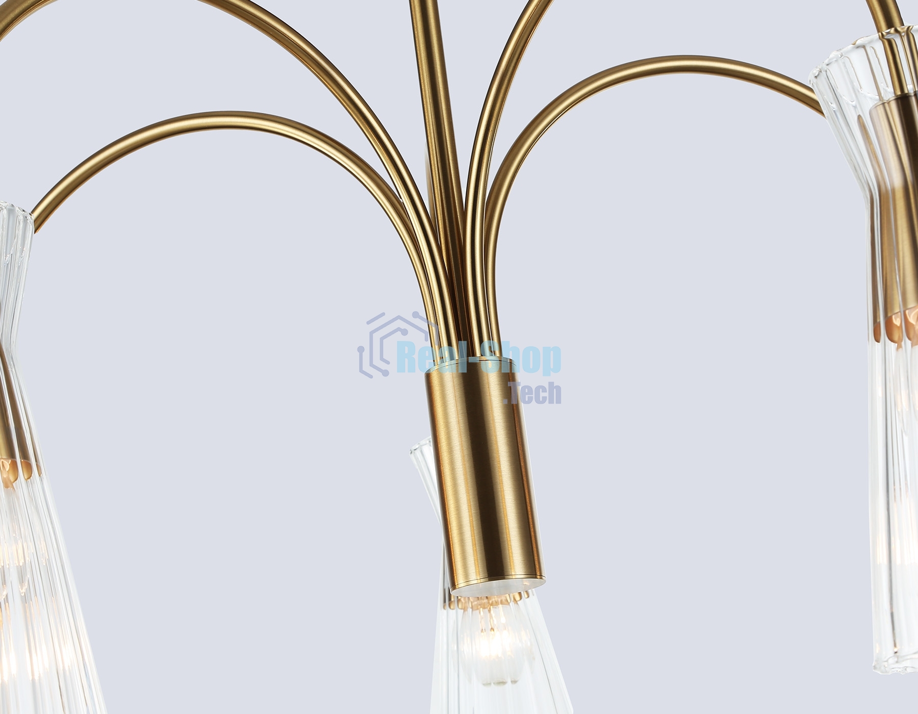 Люстра Ambrella light LH55701/5 BS/CL латунь/прозрачный E14*5 max 40W D600*440
