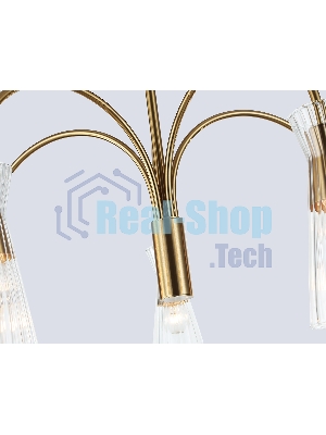 Люстра Ambrella light LH55701/5 BS/CL латунь/прозрачный E14*5 max 40W D600*440