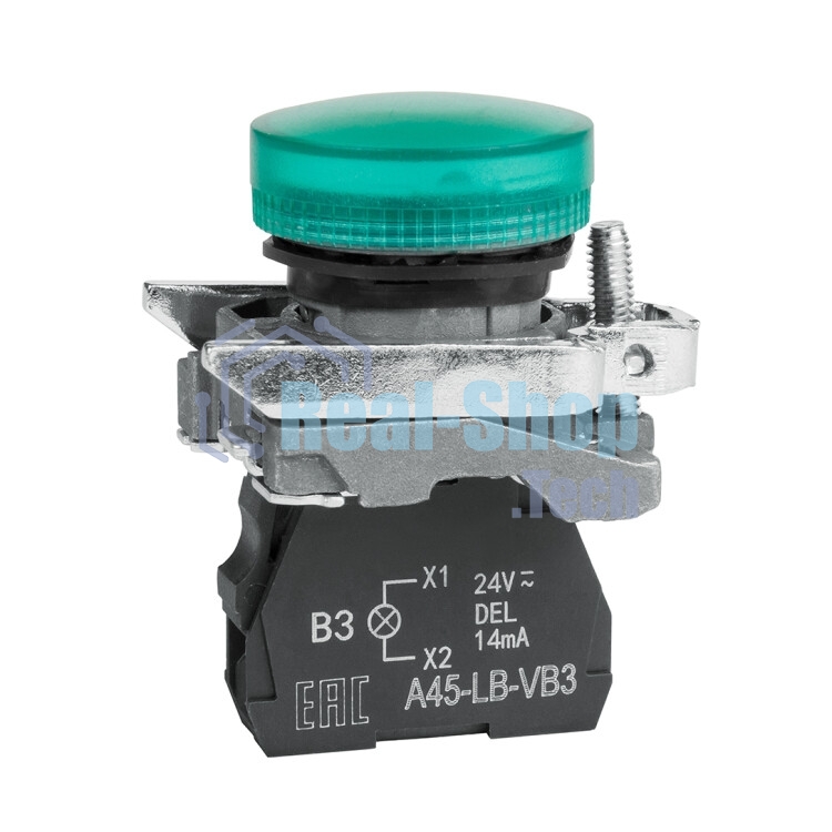 Сигнальная лампа OptiSignal D22 C4-L-B3 зеленая металл 24VAC/DC XB4BVB3