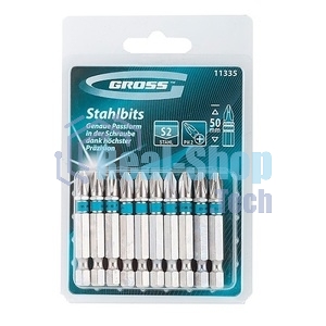 Набор бит Gross 11335 ph2х50 сталь s2 10 шт.
